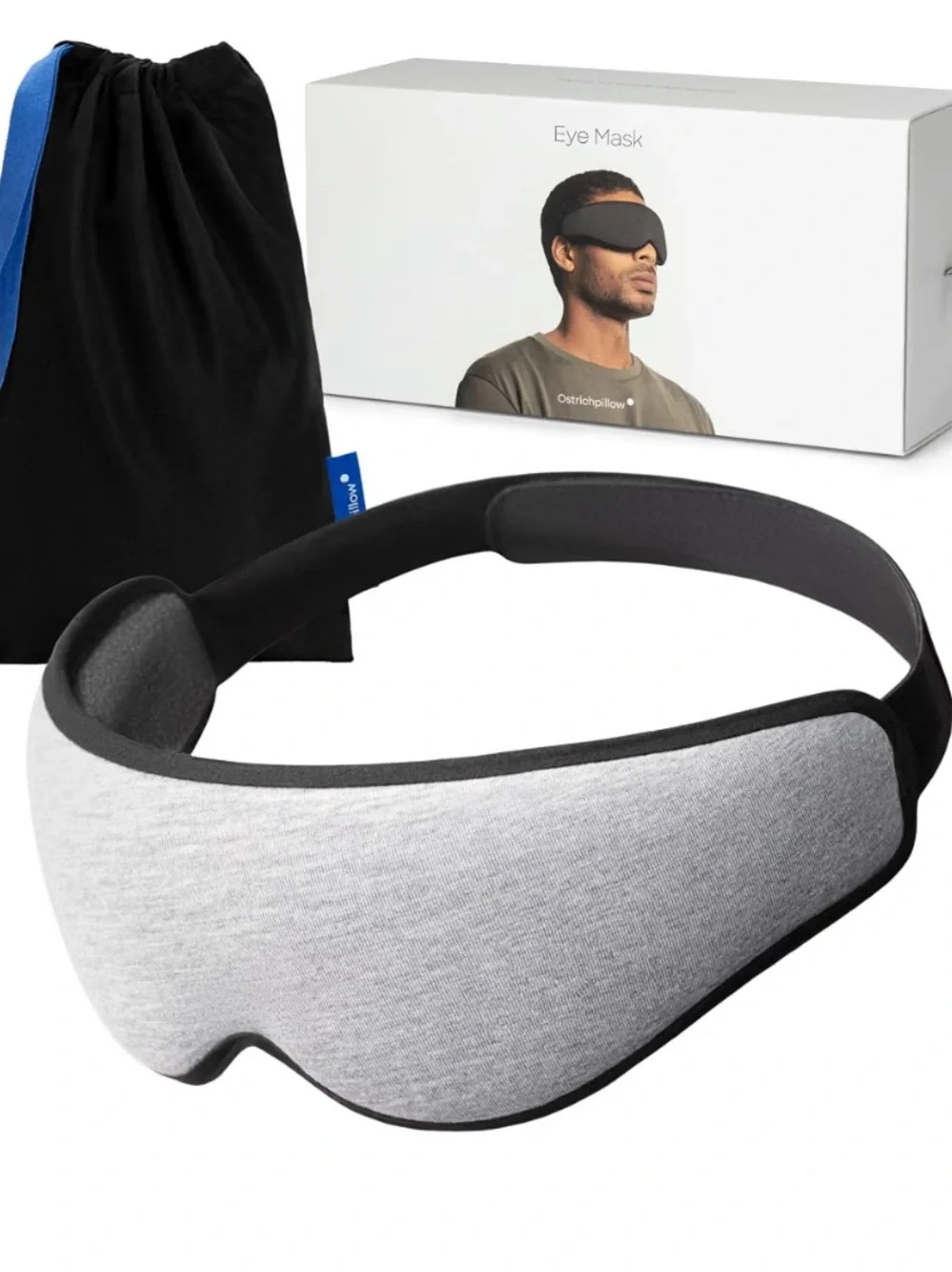 Ostrichpillow Eye Mask 3D Sleep Mask, 100% Blackout Pressure-Free, Washable